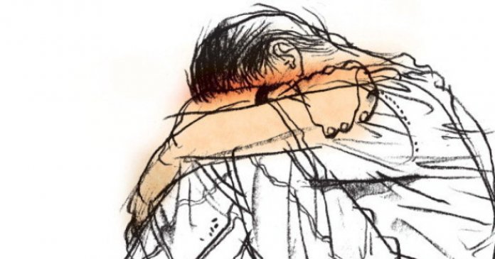 Teen suicide illustration