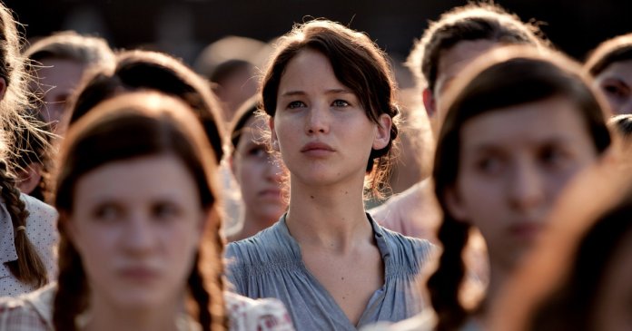 Jennifer Lawrence stars as 'Katniss Everdeen' in THE HUNGER GAMES.