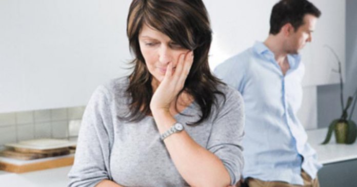 Couple ignoring each other