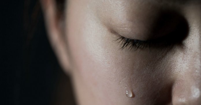 Crying young woman