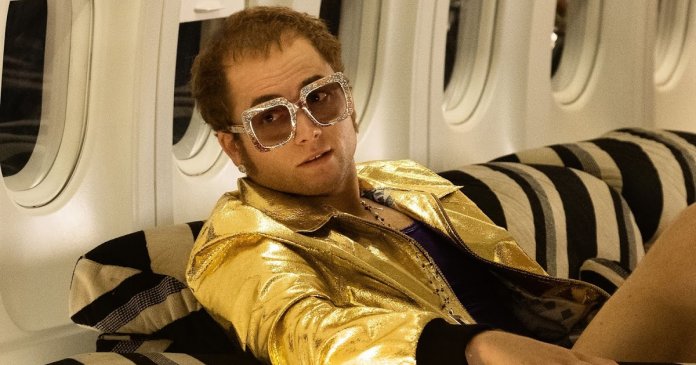 Taron Egerton as Elton John in Rocketman from Paramount Pictures.