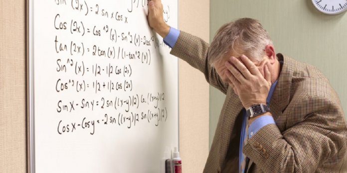 Senior maths teacher suffering emotional stress.