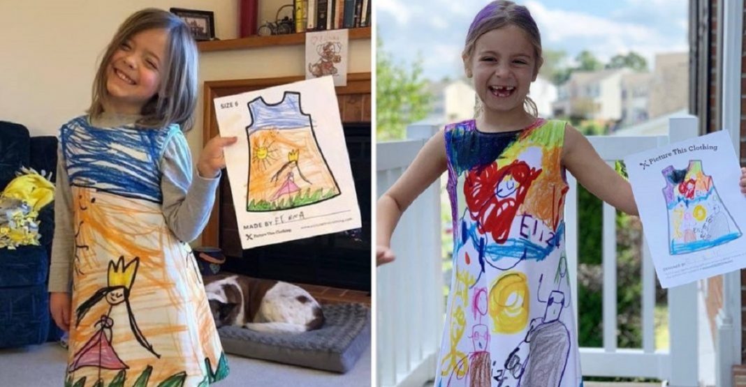 Loja de roupas transforma os desenhos das crianças em desenhos de roupas. A moda nunca foi tão adorável