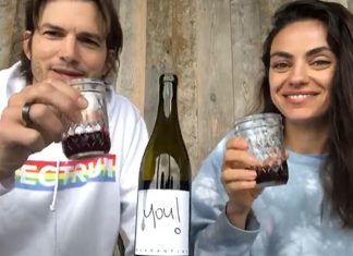 Ashton Kutcher e Mila Kunis criam vinho para arrecadar fundos contra o COVID-19.