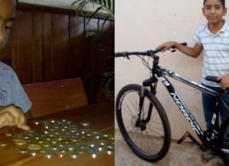 Menino vende churros que sua mãe faz e realiza o sonho de comprar uma bicicleta.