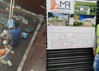 Pedreiro fotografado estudando na obra se tornar um arquiteto.