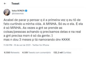 resilienciamag.com - Luisa Sonza: "Às vezes, a gente se prende à pessoas achando que precisamos delas e, na real, a gente precisa só da gente!"