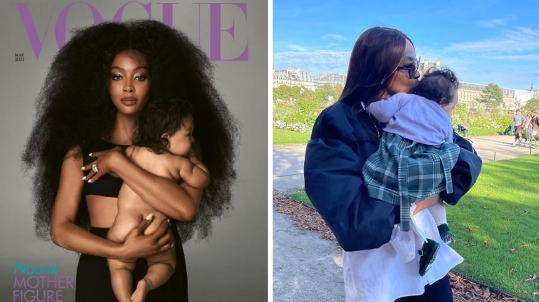 A modelo Naomi Campbell é mãe aos 50 anos e diz:“Ela não foi adotada, ela é minha filha.”