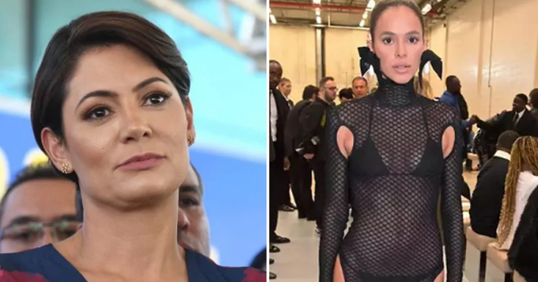 Michelle Bolsonaro detona look de Bruna Marquezine: ‘A pessoa gosta de ser feia e vulgar’