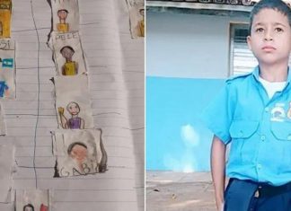 Sem dinheiro, menino desenha seu próprio álbum da Copa e emociona a todos