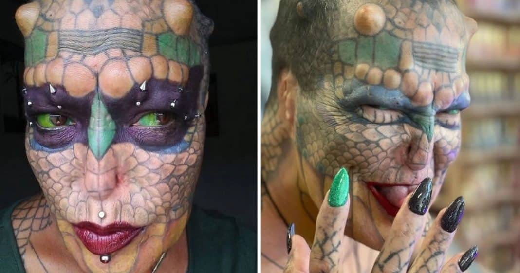 Mulher transexual tirou as orelhas e cortou o nariz para parecer um dragão: “Sou réptil”