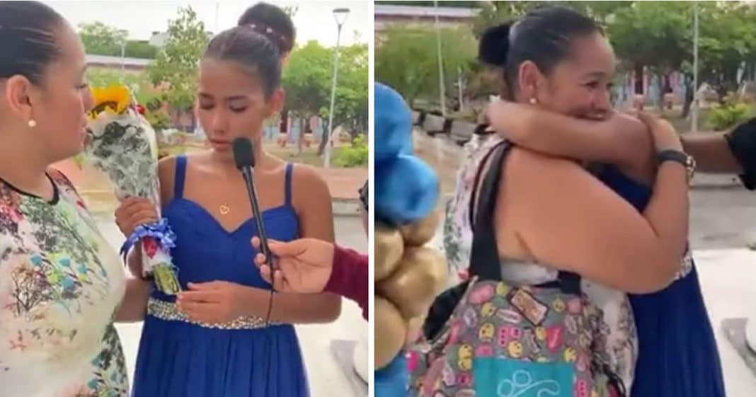 Sem recursos, mãe fez a festa de 15 anos da filha na praça da cidade “Tudo emprestado”.