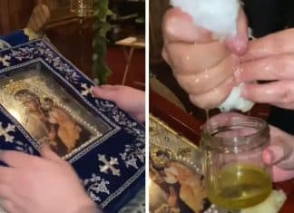 Quadro de Jesus comprado por US$ 20 começa a “chorar” substância misteriosa — e fiéis acreditam que cura doenças
