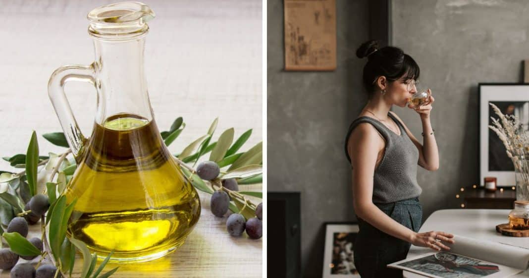 Mulher toma shot de azeite de oliva por uma semana e revela o que realmente acontece com o corpo