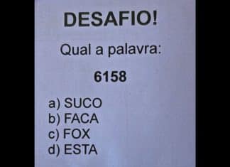 Desafio rápido: que palavra está escondida no número 6158? Muita gente trava nesse teste de raciocínio